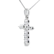 Bids.com .30ct Diamond Cross Religious Pendant 14KT White Gold Pendants