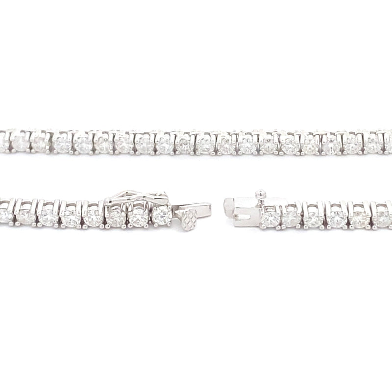 Bids.com 6.85ct Moissanite Tennis Necklace Sterling Silver Pendants