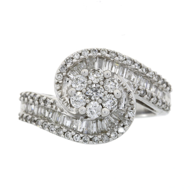 Bids.com 1.00ct Diamond Ring 14KT White Gold Rings