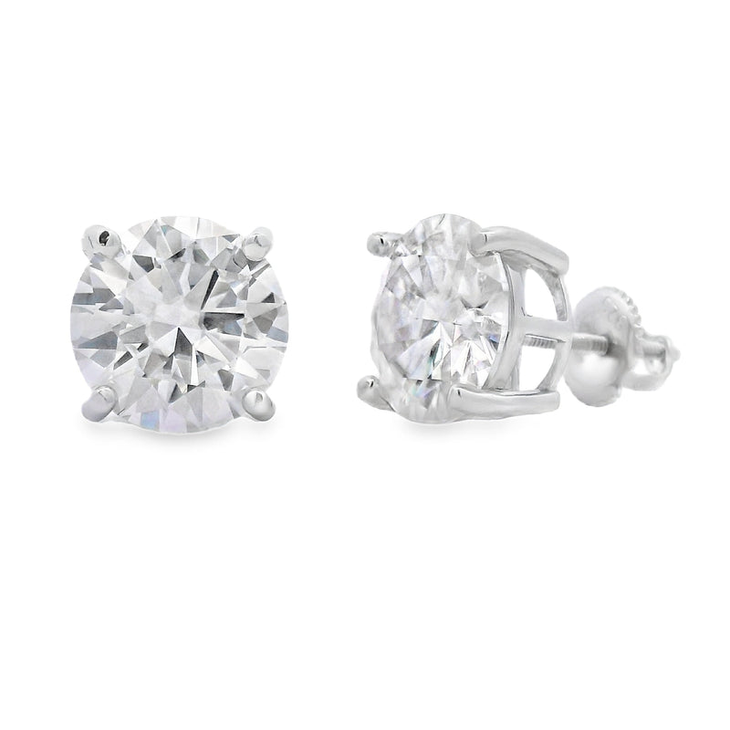 Bids.com 8.00ct Moissanite Stud Earrings Sterling Silver Earrings