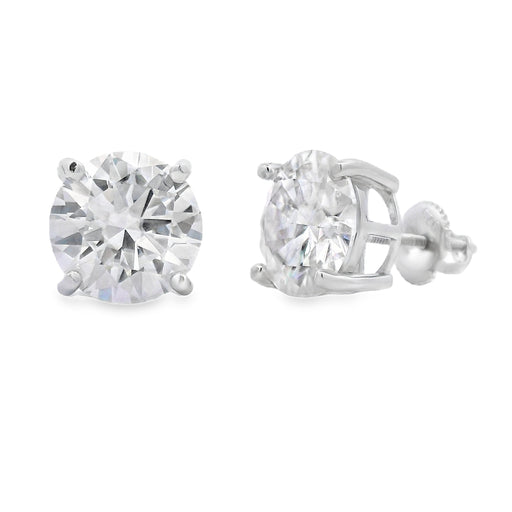 Bids.com 8.00ct Moissanite Stud Earrings Sterling Silver Earrings White Smoke Default Title
