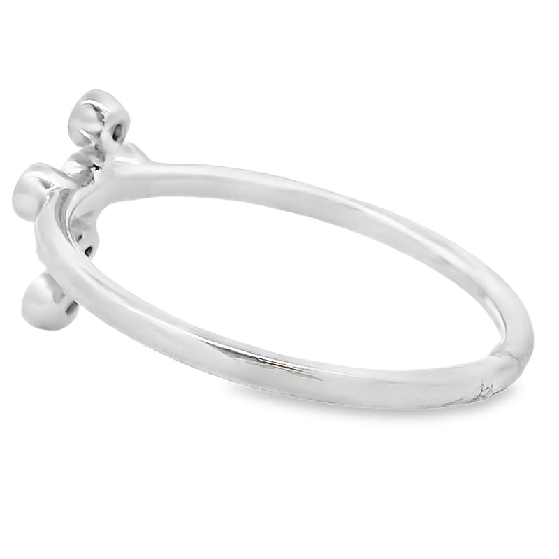 Bids.com .12ct Ruby Cross Ring 14KT White Gold Rings