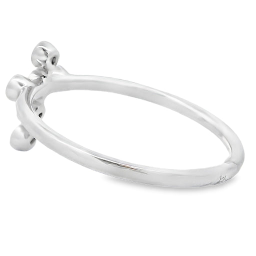 Bids.com .12ct Ruby Cross Ring 14KT White Gold Rings