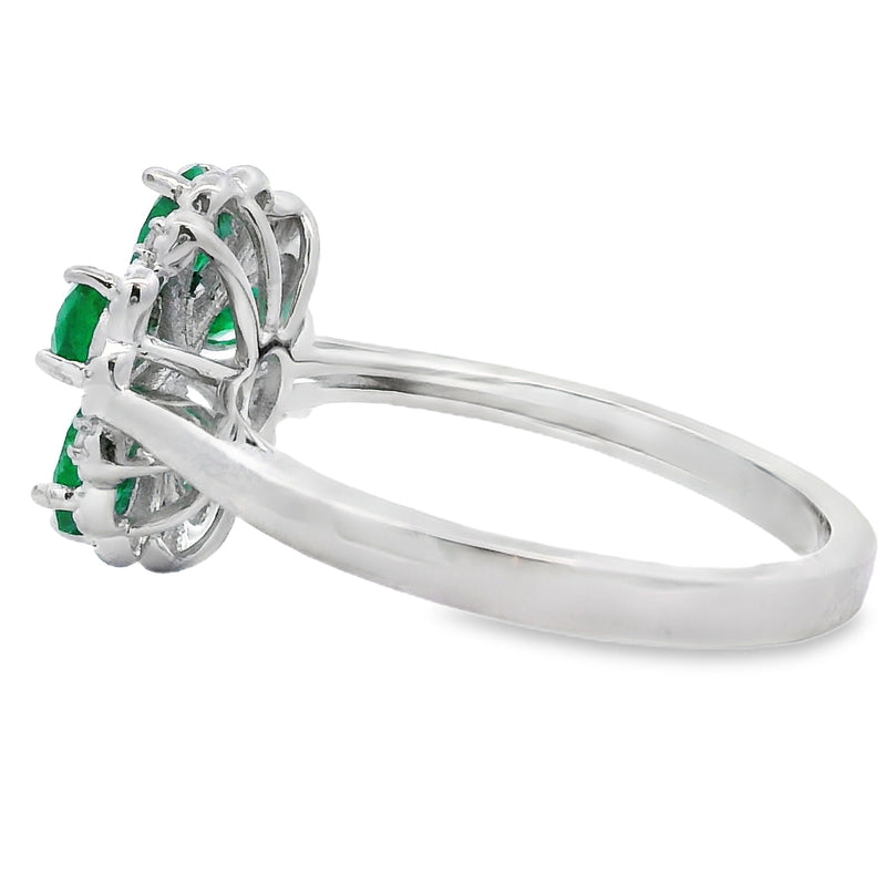 Bids.com 1.03ct Emerald Zircon Ring Sterling Silver Rings
