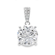 Bids.com 3.00ct Moissanite Pendant Sterling Silver Pendants