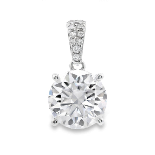 Bids.com 3.00ct Moissanite Pendant Sterling Silver Pendants