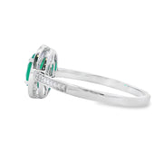 Bids.com .53ct Chalcedony Diamond Ring 10KT White Gold Rings