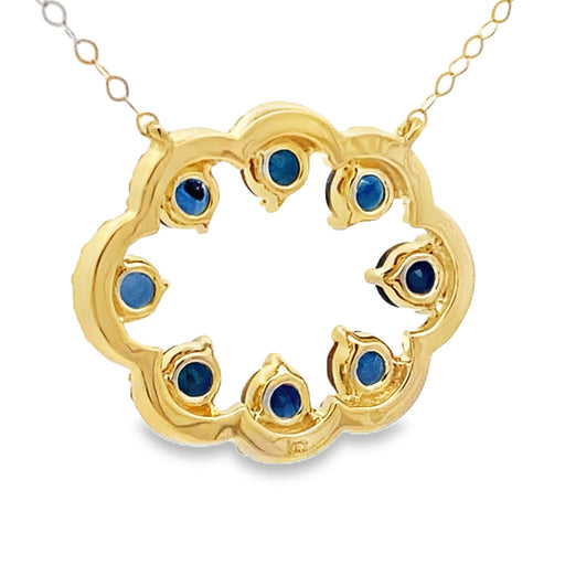 Bids.com Sapphire Diamond Fashion Pendants 14KT Yellow Gold Pendants