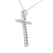 Bids.com .33ct Diamond Cross Religious Pendant 14KT White Gold Pendants