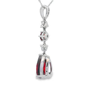 Bids.com 2.25ct Garnet Diamond Fashion Pendants 14KT White Gold Pendants