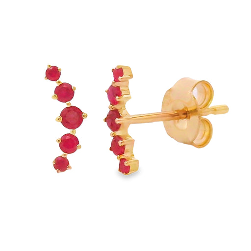 Bids.com .24ct Ruby Earrings 14KT Yellow Gold Earrings