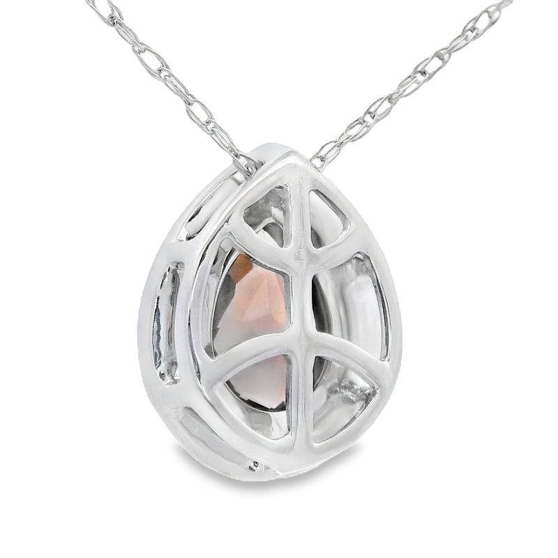 Bids.com .39ct Quartz Diamond Fashion Pendants 10KT White Gold Pendants