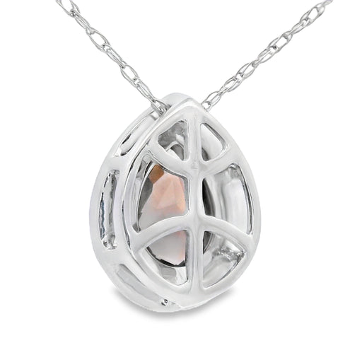 Bids.com .39ct Quartz Diamond Fashion Pendants 10KT White Gold Pendants
