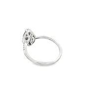 Bids.com 1.28ct Garnet Diamond Ring 14KT White Gold Rings