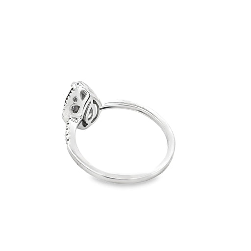 Bids.com 1.28ct Garnet Diamond Ring 14KT White Gold Rings