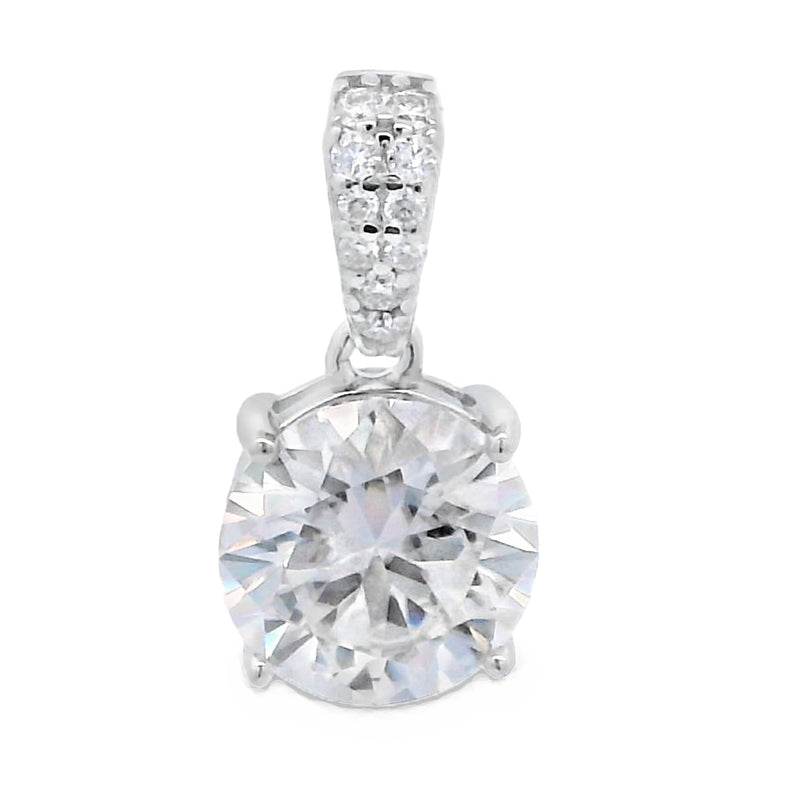 Bids.com 2.00ct Moissanite Pendant Sterling Silver Pendants