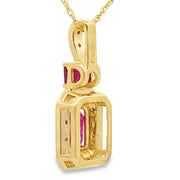 Bids.com .82ct Ruby Diamond Fashion Pendants 14KT Yellow Gold Pendants