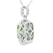 Bids.com 2.03ct Peridot Diamond Fashion Pendants 10KT White Gold Pendants