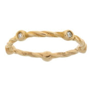 Bids.com .07ct Diamond stackable band set Sterling Silver Rings