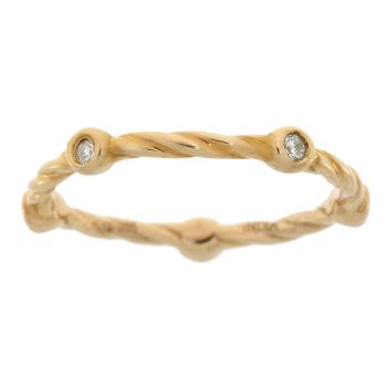 Bids.com .07ct Diamond stackable band set Sterling Silver Rings