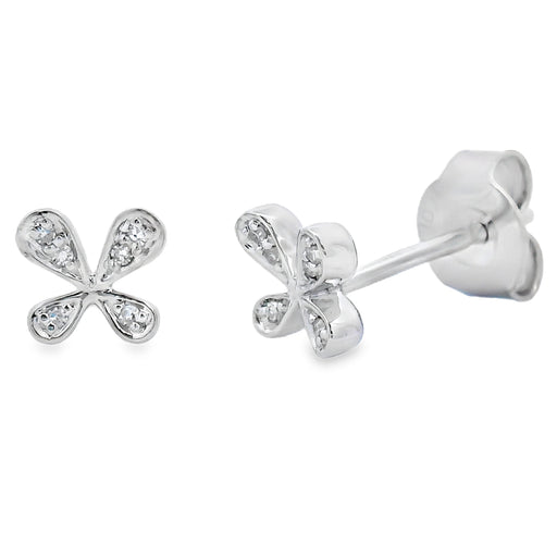 Bids.com .03ct Diamond Earrings 10KT White Gold Earrings