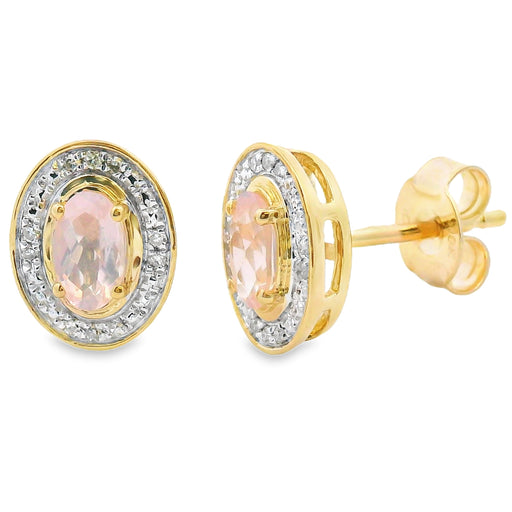 Bids.com .45ct Quartz Diamond Earrings 10KT White Gold Earrings