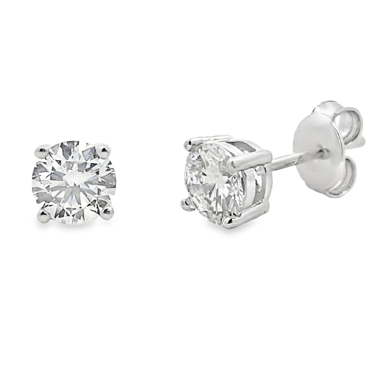 Bids.com 1.00ct Lab Grown Diamond Stud Earrings Sterling Silver Earrings