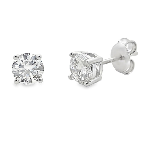 Bids.com 1.00ct Lab Grown Diamond Stud Earrings Sterling Silver Earrings
