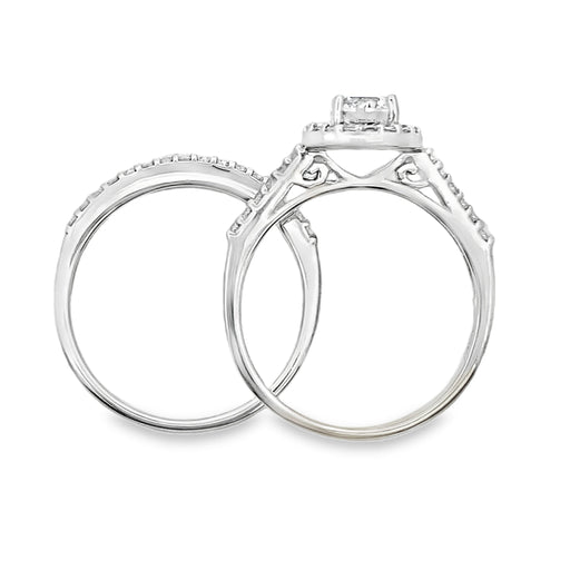 Bids.com Cubic Zirconia CZ SS Bridal Sterling Silver Rings