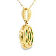 Bids.com Chalcedony Diamond Fashion Pendants 10KT Yellow Gold Pendants