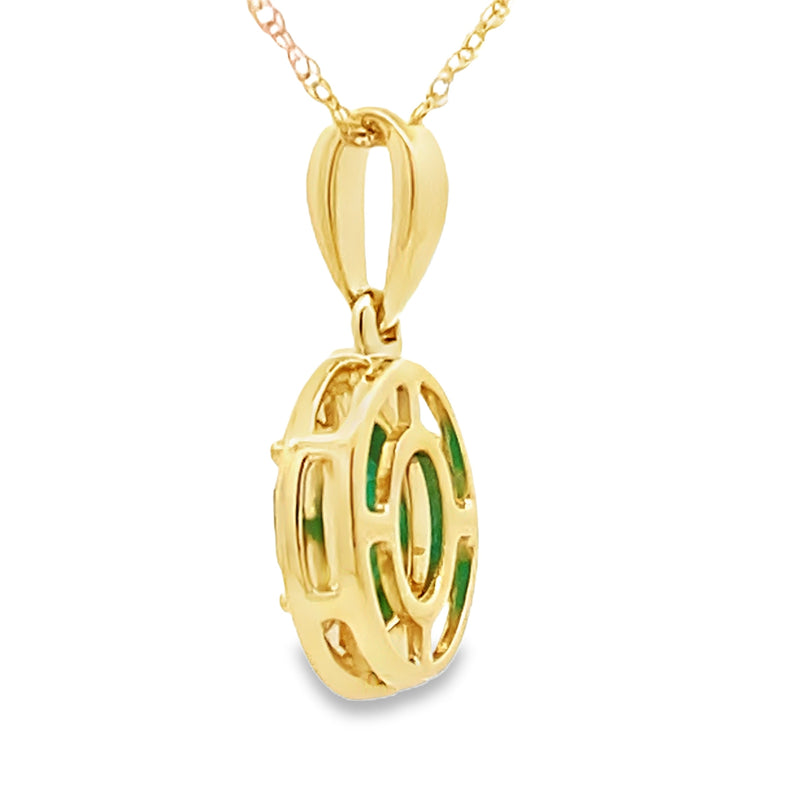 Bids.com Chalcedony Diamond Fashion Pendants 10KT Yellow Gold Pendants