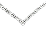 Bids.com 7.00ct Diamond Tennis Necklace 14KT White Gold Pendants