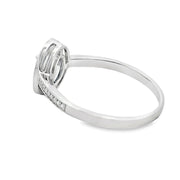 Bids.com .67ct Sapphire Diamond Ring 10KT White Gold Rings