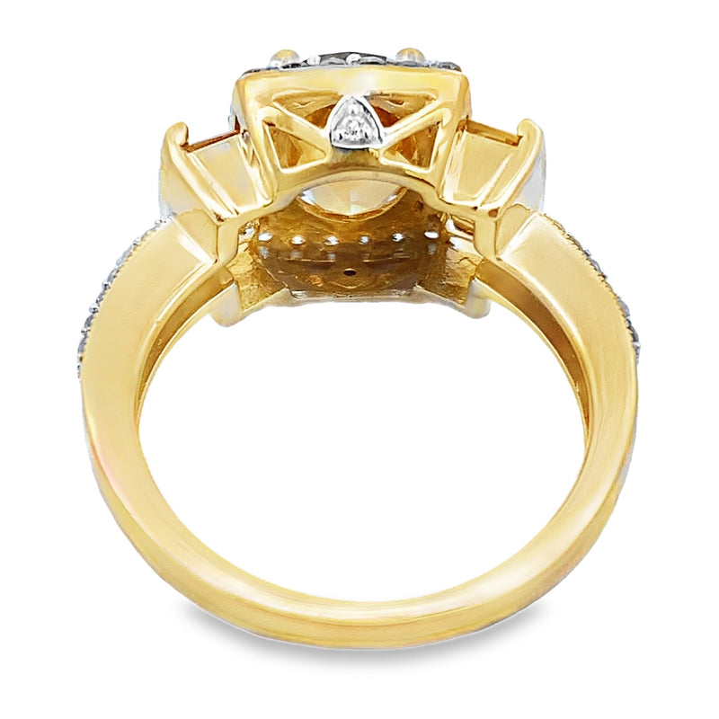 Bids.com 2.47ct Citrine Diamond Ring 10KT Yellow Gold Rings