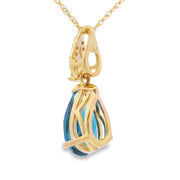 Bids.com London Blue Topaz Fashion Pendants 10KT Yellow Gold Pendants