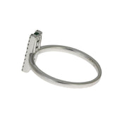 Bids.com .25ct Emerald Diamond Ring 14KT White Gold Rings