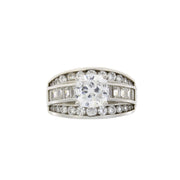 Bids.com Cubic Zirconium CZ SS Bridal Sterling Silver Rings