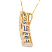 Bids.com Sapphire Diamond Fashion Pendants 14KT Yellow Gold Pendants