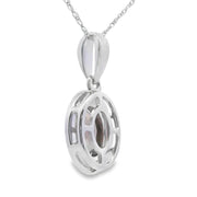 Bids.com .42ct Quartz Diamond Fashion Pendants 10KT White Gold Pendants