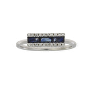 Bids.com .63ct Diamond Sapphire Ring 14KT White Gold Rings