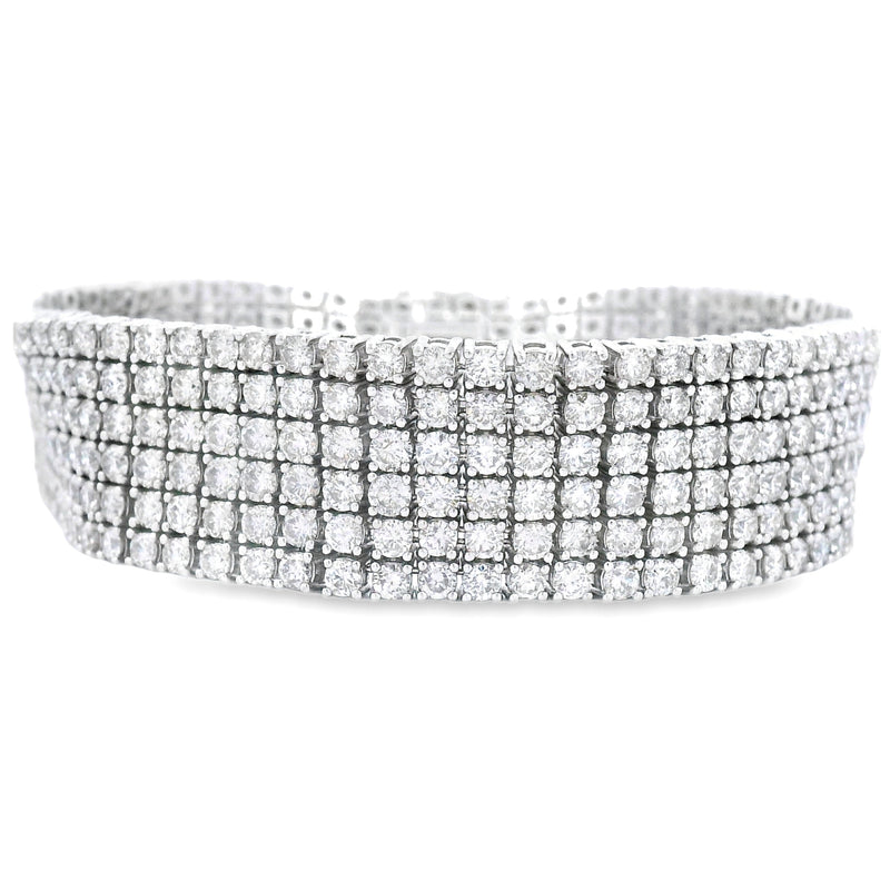 Bids.com 20.00ct Diamond Tennis Bracelet 14KT White Gold Bracelets
