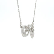 Bids.com .04ct Diamond Cross Religious Pendant Sterling Silver Pendants