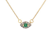 Bids.com .12ct Emerald Diamond Fashion Pendants 14KT Yellow Gold Pendants