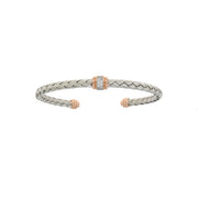 Bids.com Cubic Zirconia Bangle Bracelet Sterling Silver Bracelets