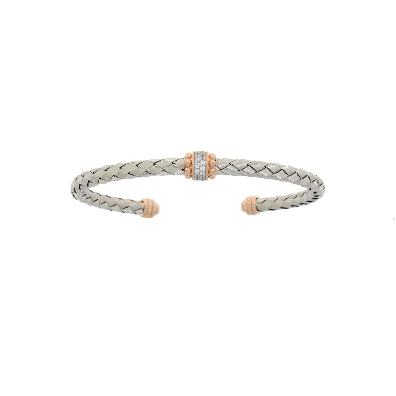 Bids.com Cubic Zirconia Bangle Bracelet Sterling Silver Bracelets
