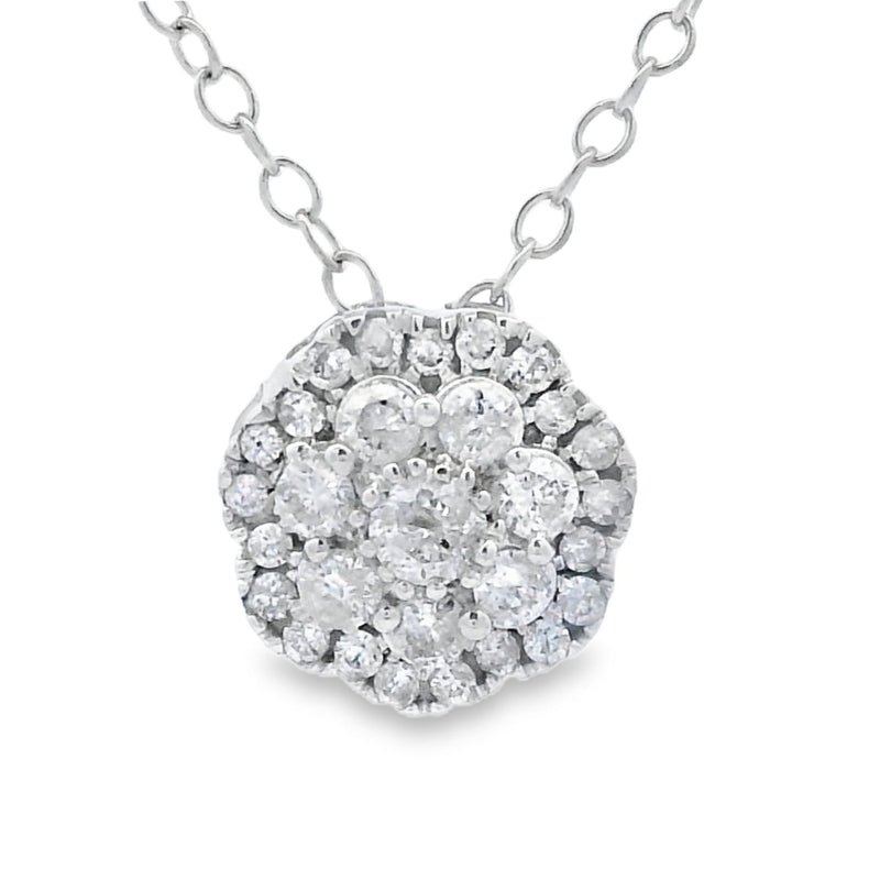 Bids.com .25ct Diamond Fashion Pendants 10KT White Gold Pendants