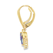 Bids.com Mystic Fire Topaz Dangle Earrings 10KT Yellow Gold Earrings