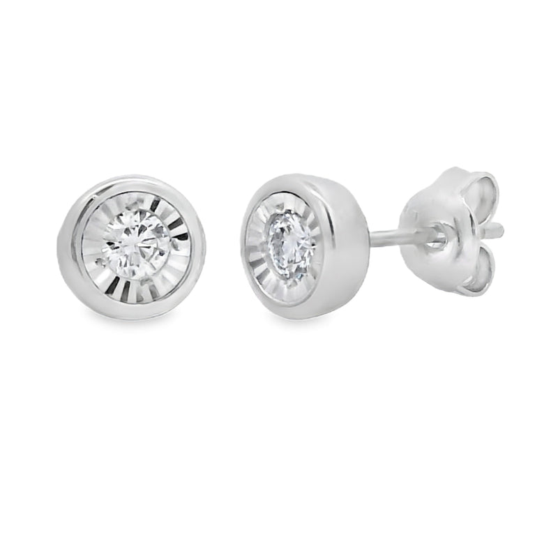 Bids.com .25ct Lab Grown Diamond Stud Earrings Sterling Silver Earrings