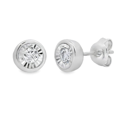 Bids.com .25ct Lab Grown Diamond Stud Earrings Sterling Silver Earrings
