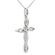 Bids.com Opal Diamond Cross Religious Pendant 10KT White Gold Pendants